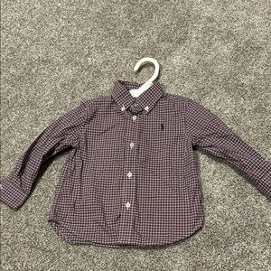 Ralph Lauren Blue and Red Gingham Button Down Shirt